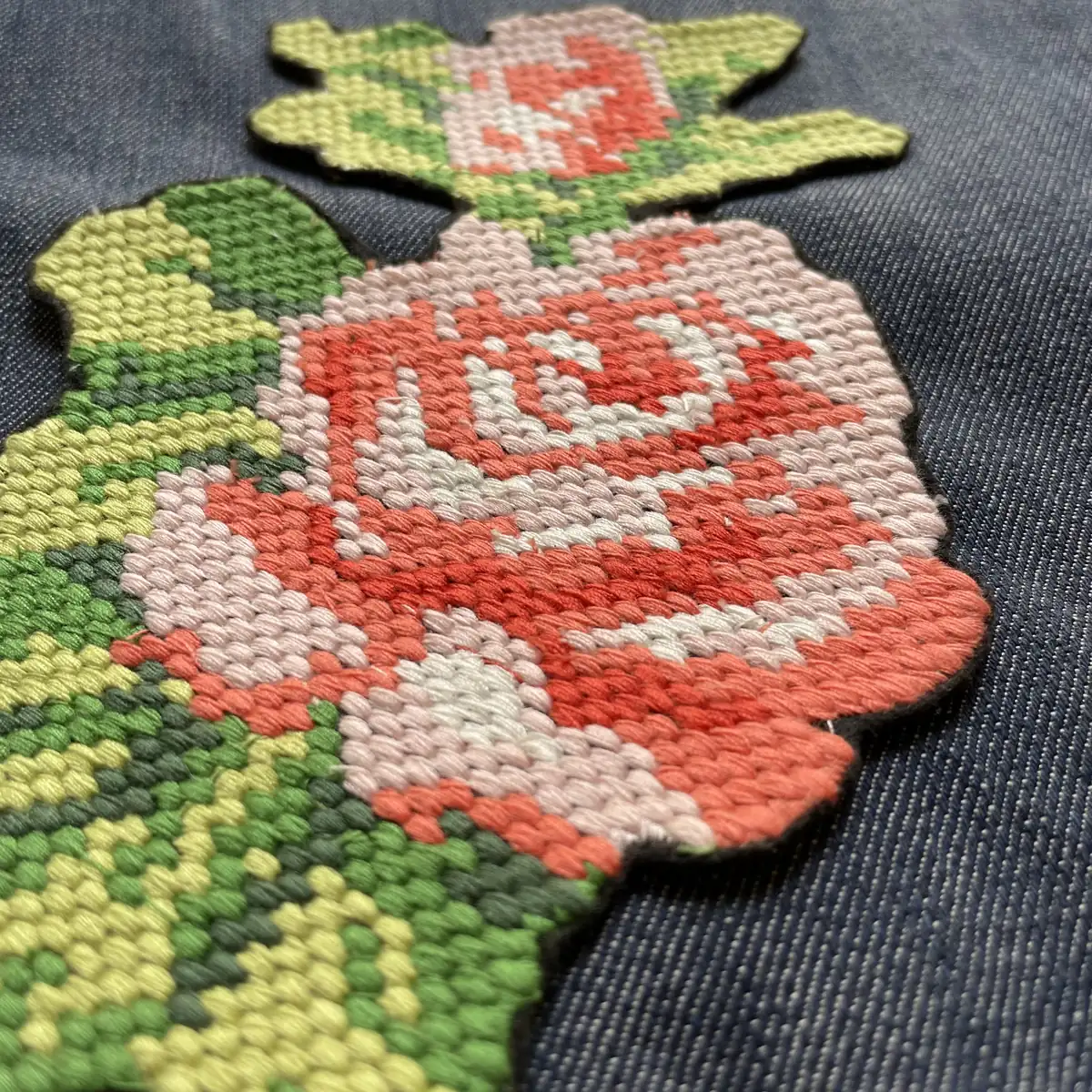 瑰花十字绣服装刺绣布贴徽章绣花章三件套 图2