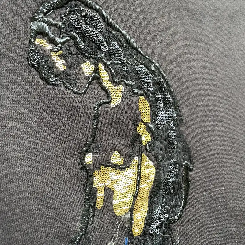 暗黑神话金鳞美人鱼卫衣胸前扁金线绣花片 图1