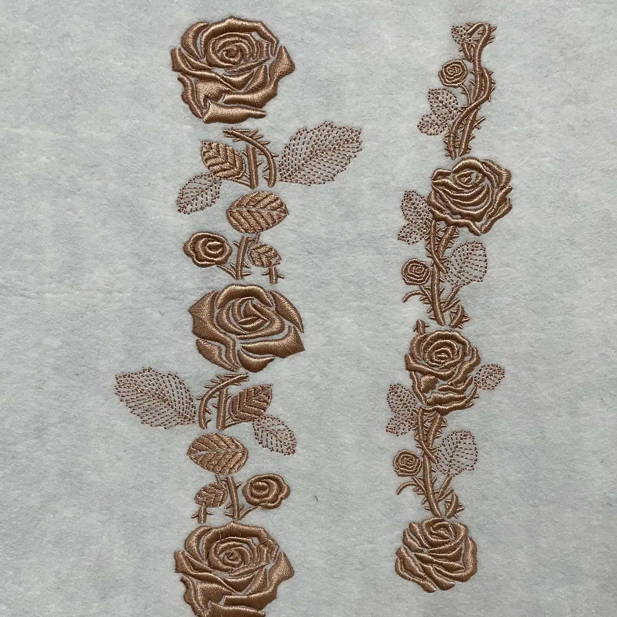 法式复古玫瑰花3D立体发泡绣花边实拍细节 图3