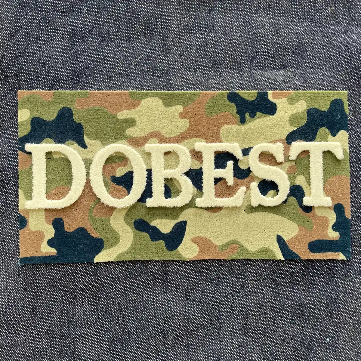 迷彩底 DOBEST 字母无衬刺绣实拍